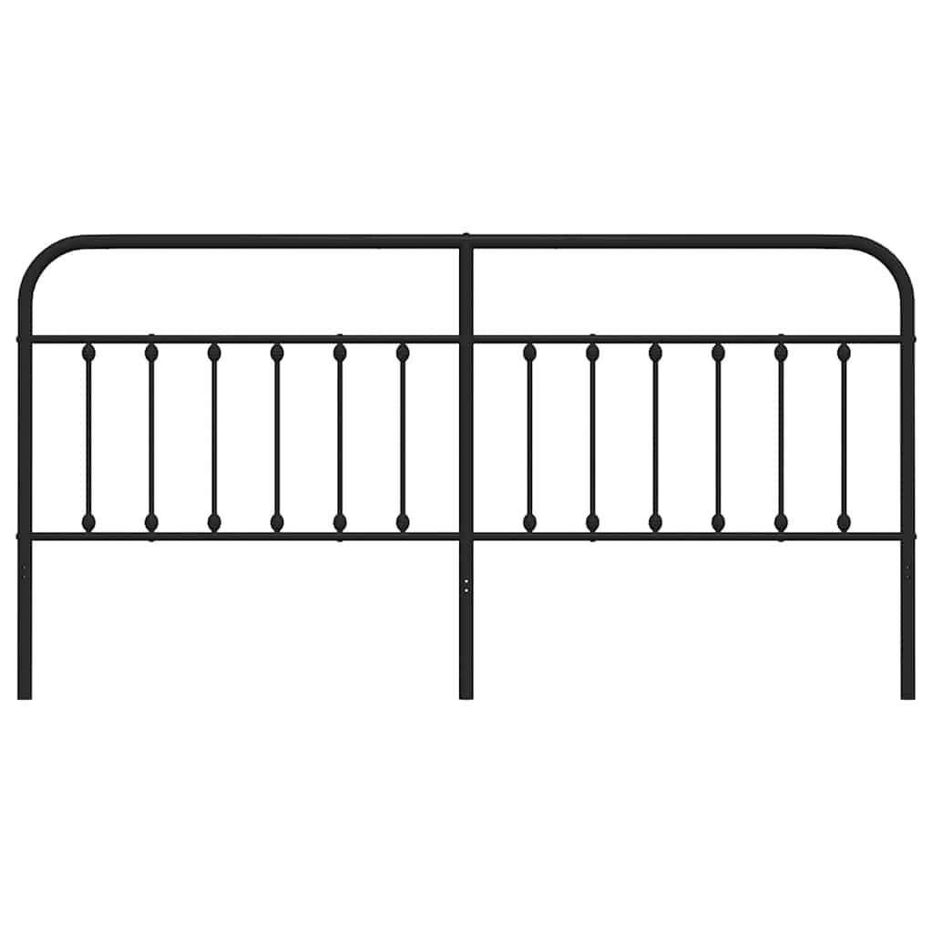 Metal Replace Headboard Black 193 cm