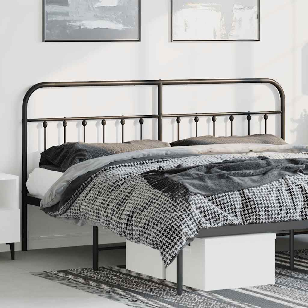 Metal Replace Headboard Black 193 cm