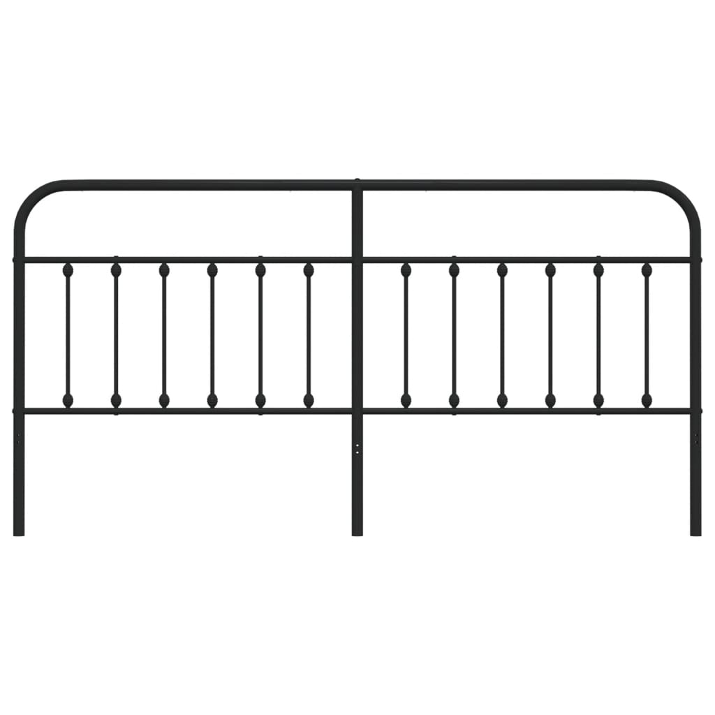 Headboard | Black | Powder-Coated Steel | Single | Stylish Look