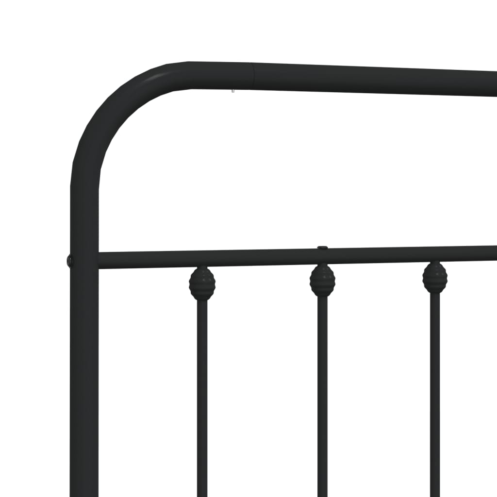 Headboard | Black | Powder-Coated Steel | Single | Stylish Look