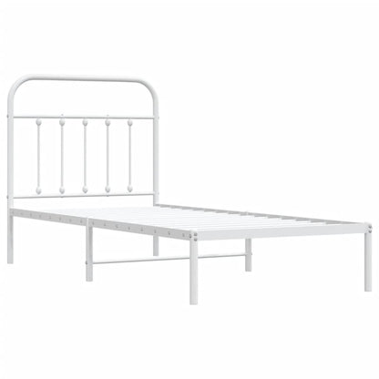 Bed Frame | White | Powder-coated steel | Single | Durable | Bed Frame