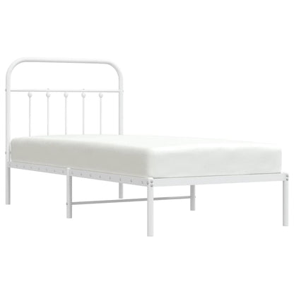 Bed Frame | White | Powder-coated steel | Single | Durable | Bed Frame
