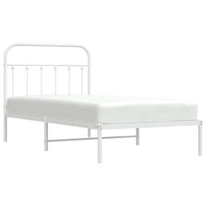 Bed Frame | White | Powder-Coated Steel | Single | Bed Frame