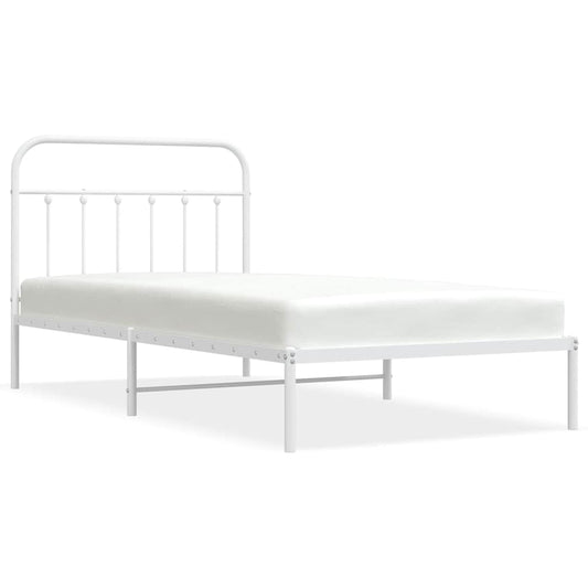 Bed Frame | White | Powder-Coated Steel | Single | Bed Frame
