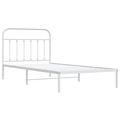 Bed Frame | White | Powder-Coated Steel | Single | Bed Frame