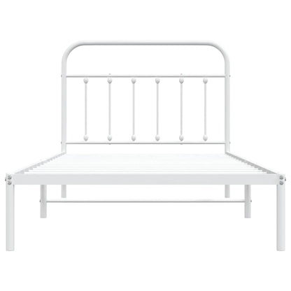 Bed Frame | White | Powder-Coated Steel | Single | Bed Frame