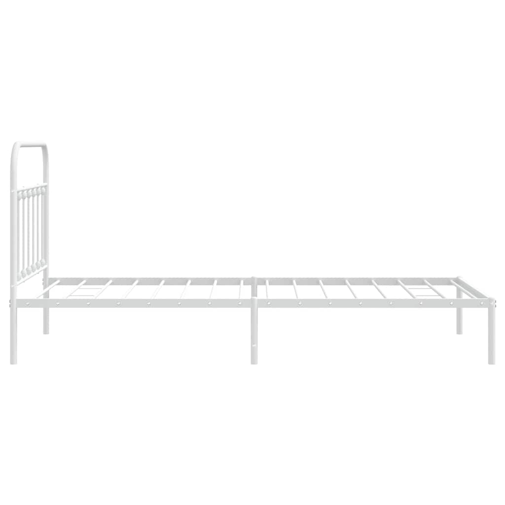 Bed Frame | White | Powder-Coated Steel | Single | Bed Frame