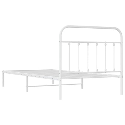 Bed Frame | White | Powder-Coated Steel | Single | Bed Frame