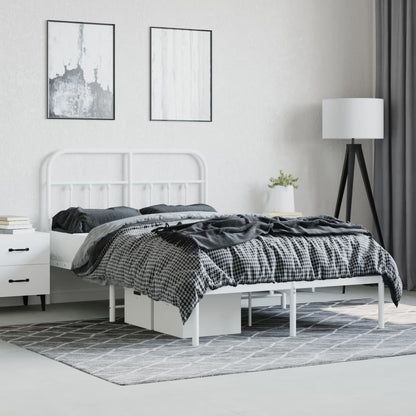 Bed Frame | White | Powder-Coated Steel | Small Double | Bed Frame