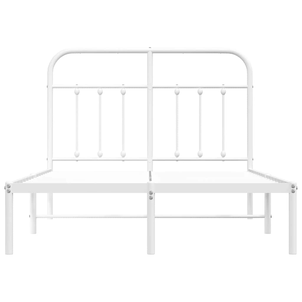 Bed Frame | White | Powder-Coated Steel | Small Double | Bed Frame