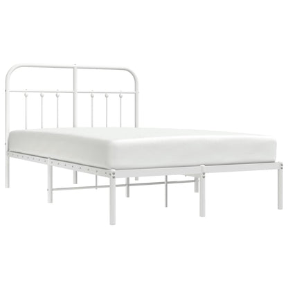 Bed Frame | White | Powder-Coated Steel | Double | Bed Frame