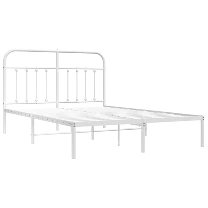 Bed Frame | White | Steel | Double Size | Bed Frame | Rectangular