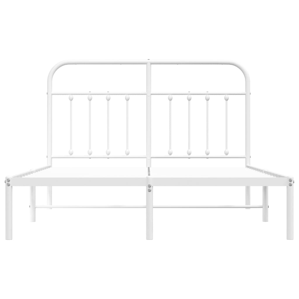 Bed Frame | White | Steel | Double Size | Bed Frame | Rectangular