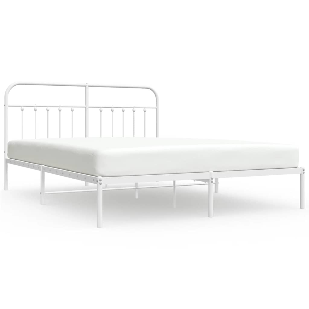 Bed Frame | White | Powder-coated steel | Double | Bed Frame