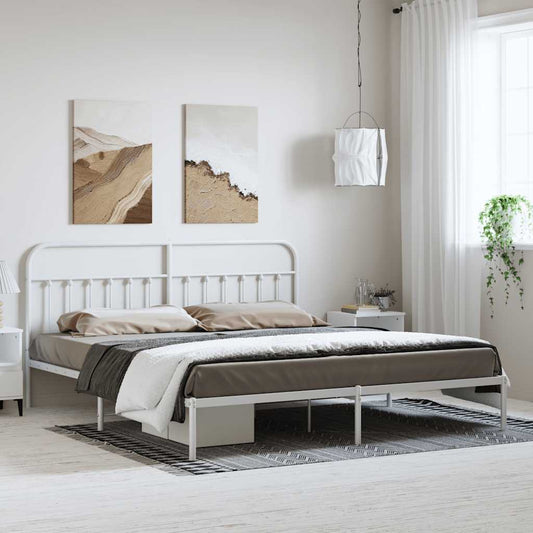 Bed Frame | White | Powder-coated steel | Double | Bed Frame