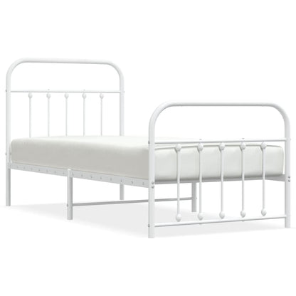Bed Frame | White | Powder-Coated Steel | Single | Bed Frame