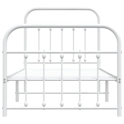 Bed Frame | White | Powder-Coated Steel | Single | Bed Frame