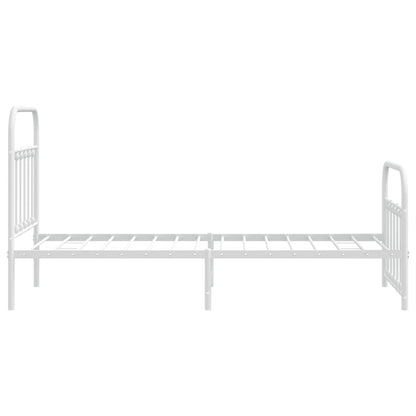 Bed Frame | White | Powder-Coated Steel | Single | Bed Frame