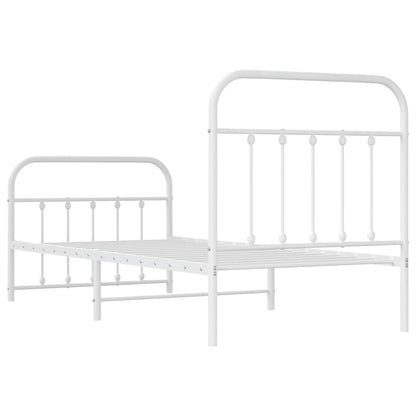 Bed Frame | White | Powder-Coated Steel | Single | Bed Frame