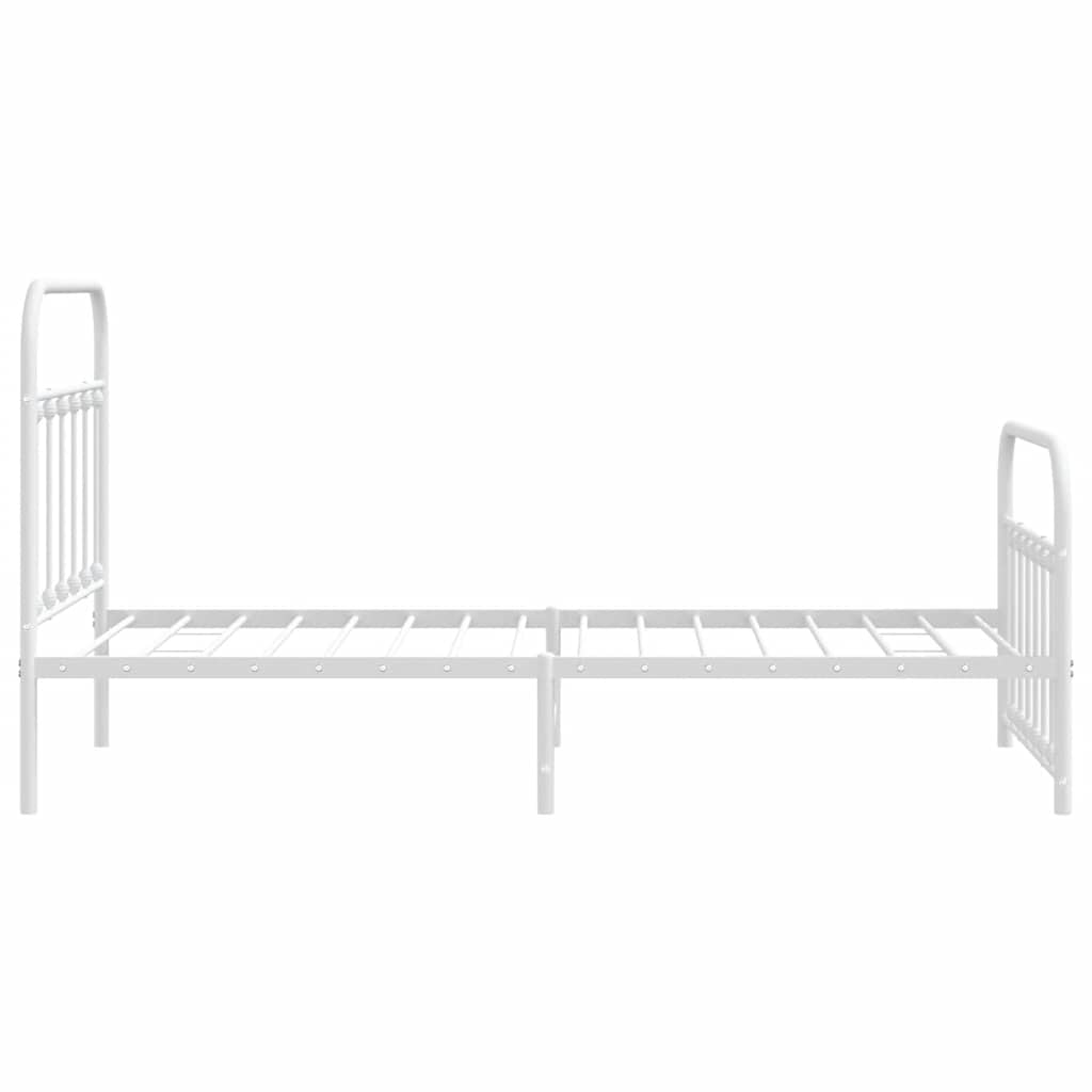 Bed Frame | White | Powder-Coated Steel | Single | Bed Frame