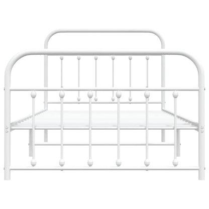 Bed Frame | White | Powder-Coated Steel | Single | Bed Frame