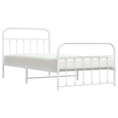 Bed Frame | White | Powder-Coated Steel | Single | Bed Frame
