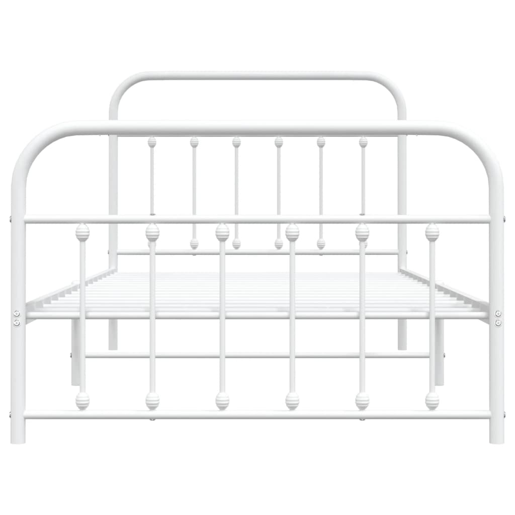 Bed Frame | White | Powder-Coated Steel | Single | Bed Frame