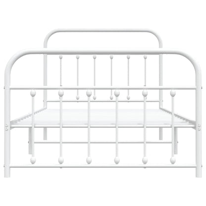 Bed Frame | White | Powder-Coated Steel | Single | Bed Frame