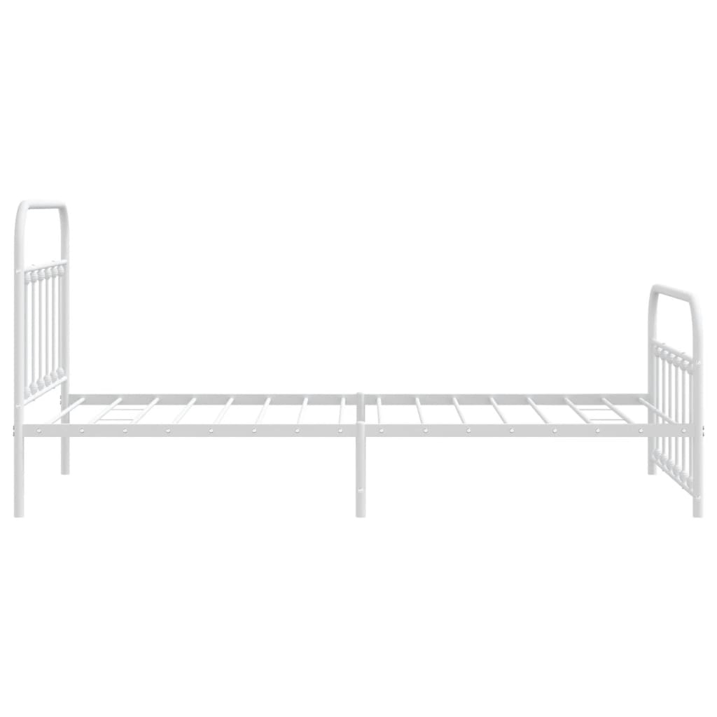 Bed Frame | White | Powder-Coated Steel | Single | Bed Frame