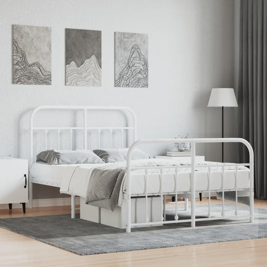 Bed Frame | White | Powder-coated steel | Double | Bed Frame
