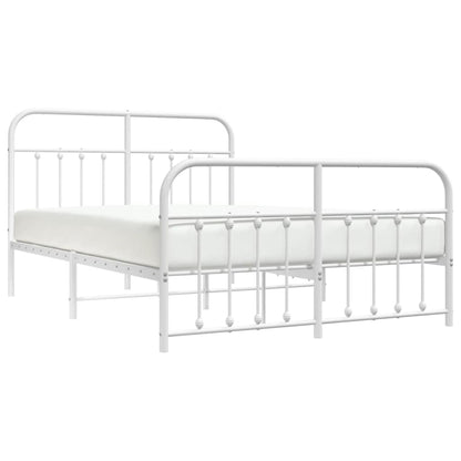 Bed Frame | White | Powder-Coated Steel | 140 x 200 cm | Bed Frame