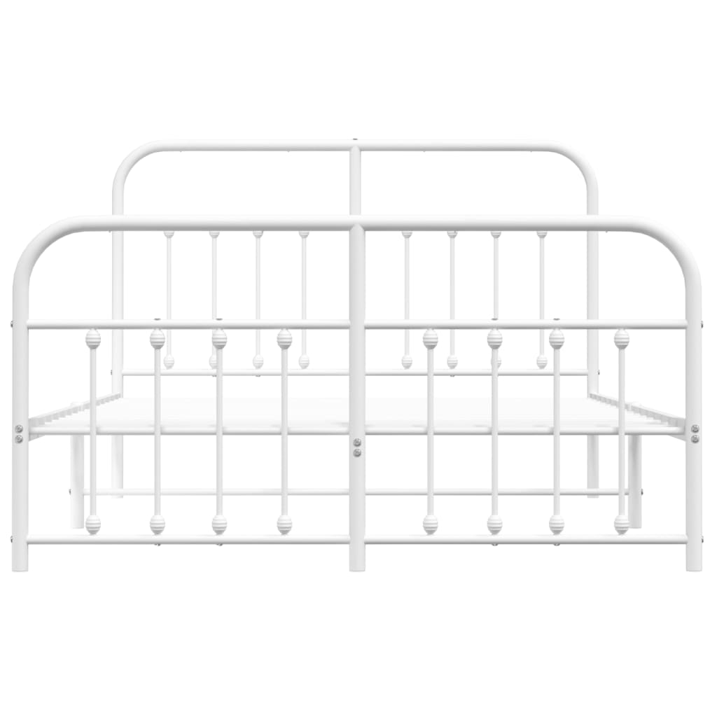 Bed Frame | White | Powder-Coated Steel | 140 x 200 cm | Bed Frame