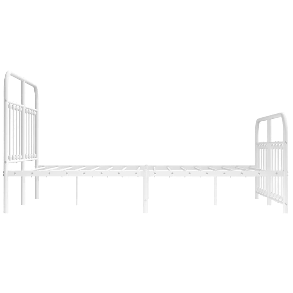Bed Frame | White | Powder-Coated Steel | 140 x 200 cm | Bed Frame