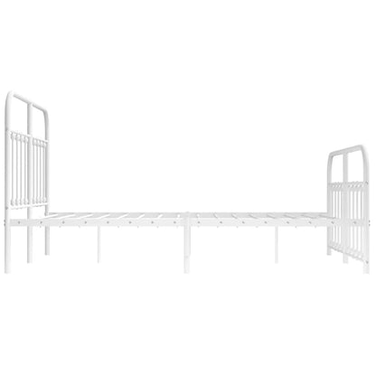 Bed Frame | White | Powder-Coated Steel | 140 x 200 cm | Bed Frame