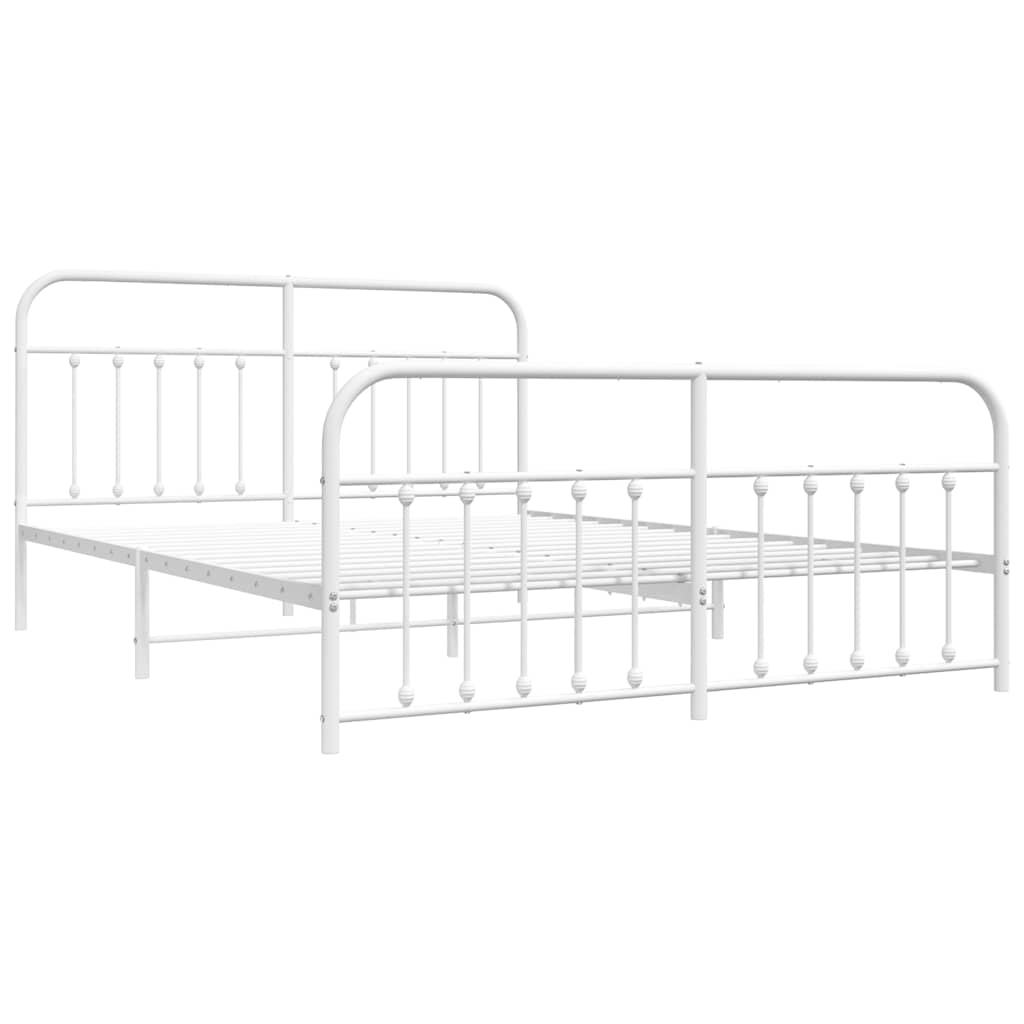 Bed Frame | White | Powder-coated steel | Double | Bed Frame