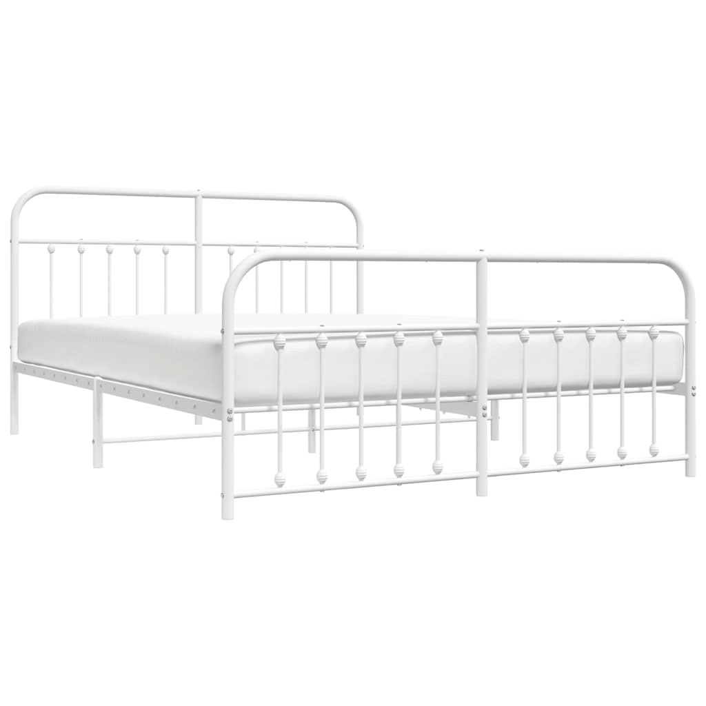 Bed Frame | White | Powder-coated steel | Double | Bed Frame