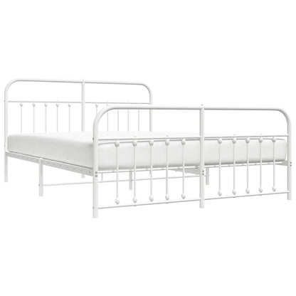 Bed Frame | White | Powder-coated steel | Double | Bed Frame