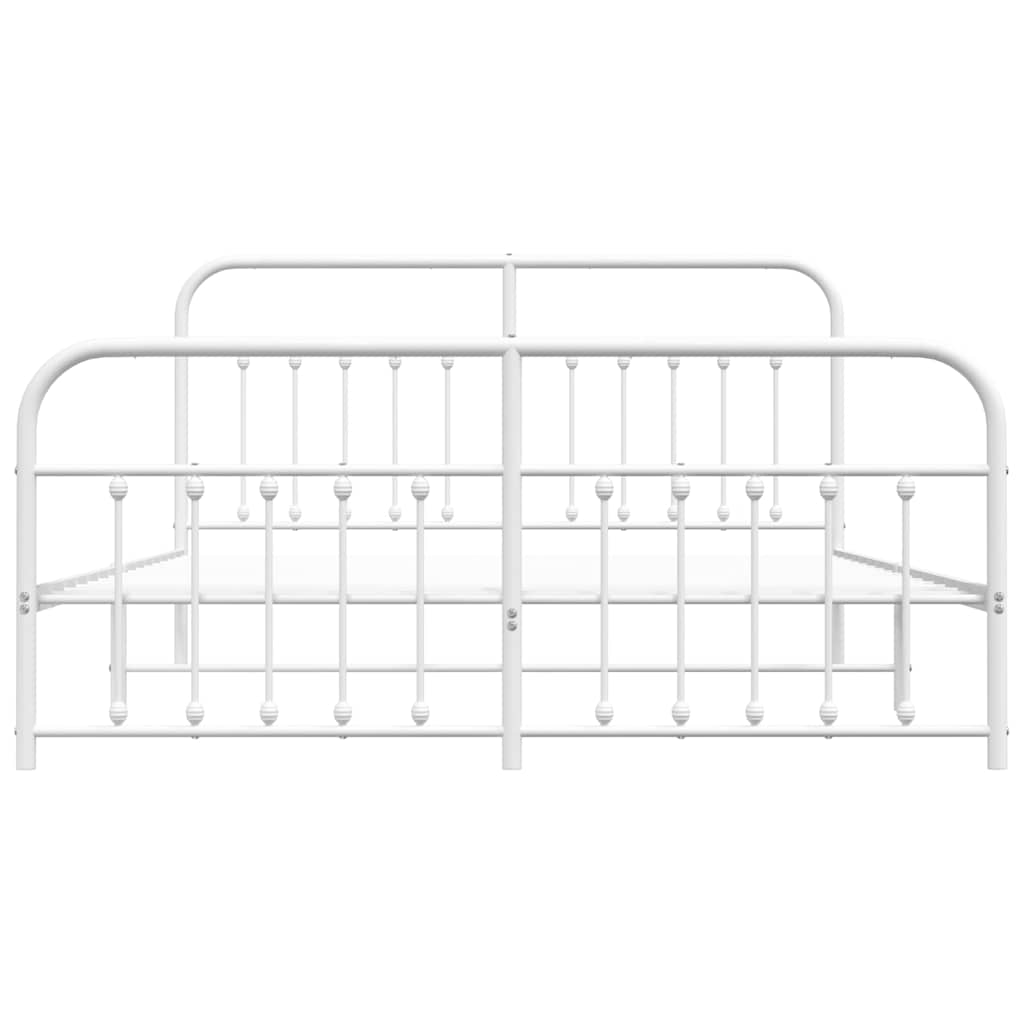 Bed Frame | White | Powder-coated steel | Double | Bed Frame