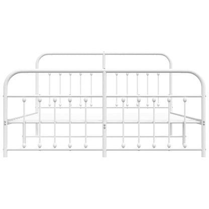 Bed Frame | White | Powder-coated steel | Double | Bed Frame