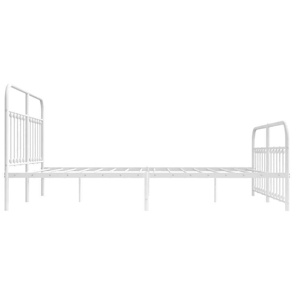 Bed Frame | White | Powder-coated steel | Double | Bed Frame