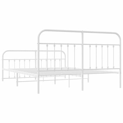 Bed Frame | White | Powder-coated steel | Double | Bed Frame
