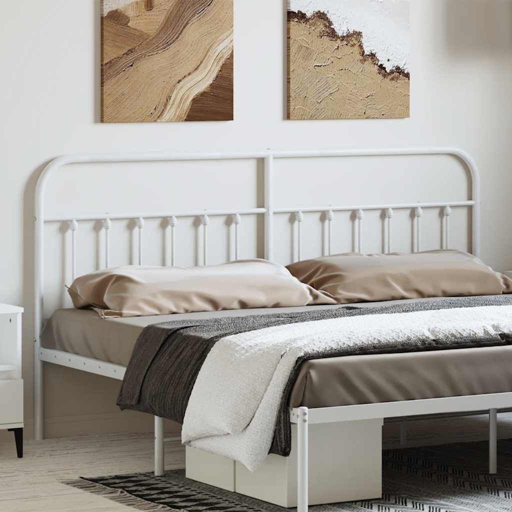 Headboard | White | Steel | 193 cm | Durable | Bed Headboard