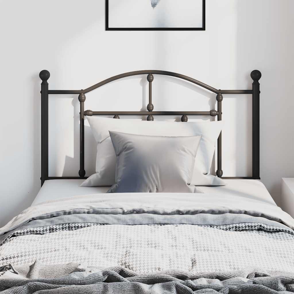 Metal Replace Headboard Black 100 cm