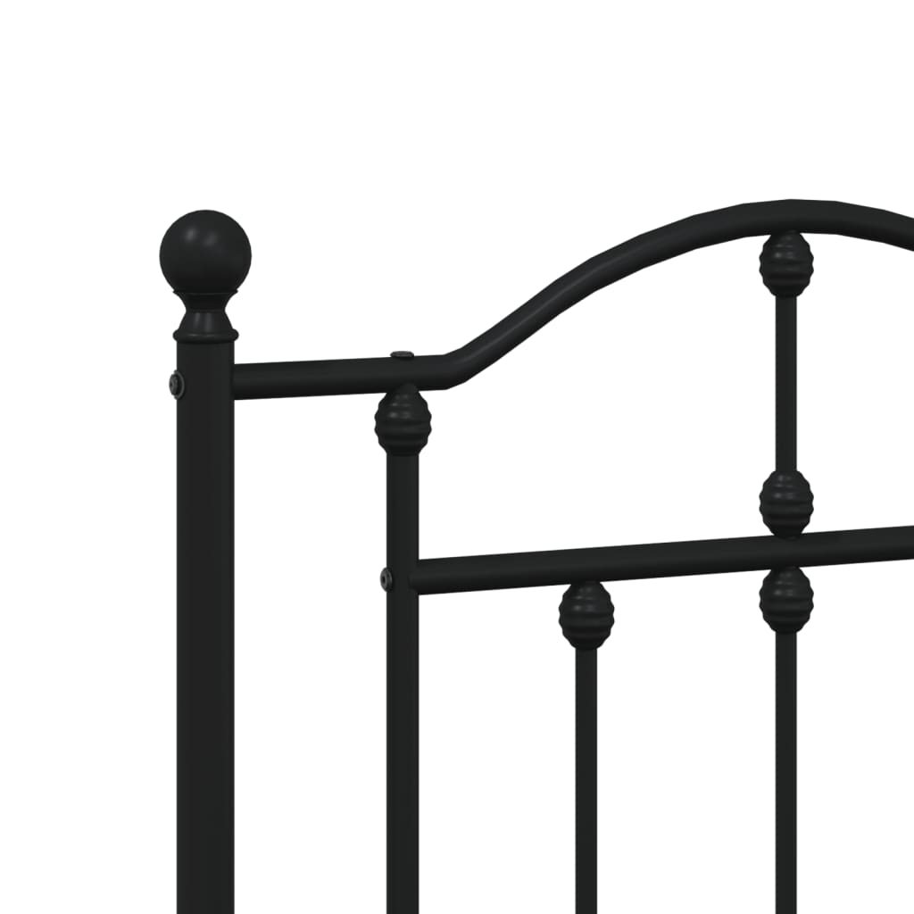 Headboard | Black | Steel | Durable | Headboard | Rectangular