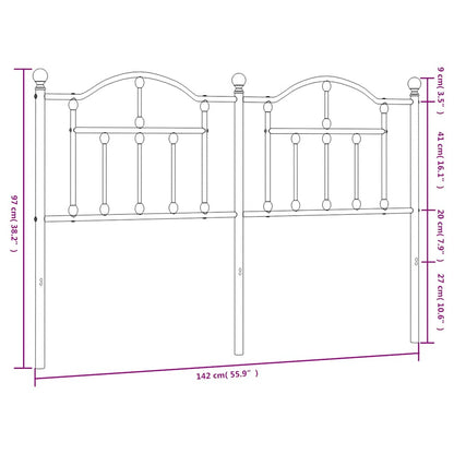 Headboard | Black | Steel | Double Bed | Durable | Black Headboard