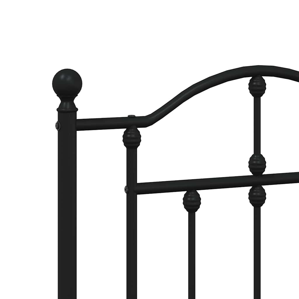 Headboard | Black | Powder-Coated Steel | Double Bed |  Durable