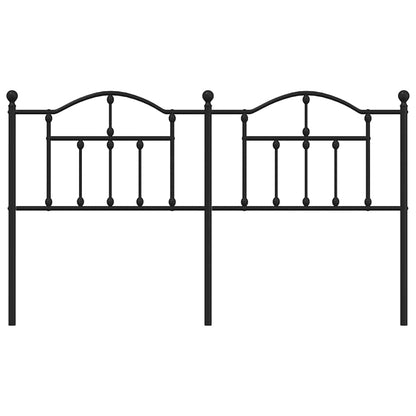 Headboard | Black | Powder-Coated Steel | Double |  Durable  | Headboard
