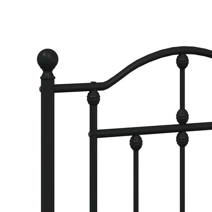 Headboard | Black | Powder-Coated Steel | Double |  Durable  | Headboard