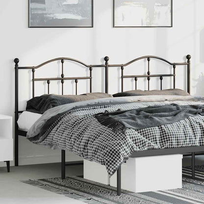 Headboard | Black | Powder-coated Steel | Double Bed | Durable