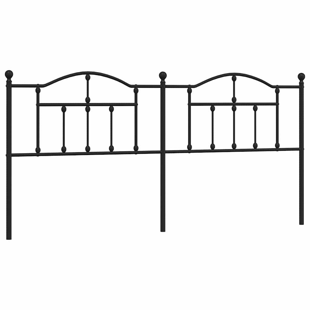 Headboard | Black | Powder-Coated Steel | Double |  Classy Style